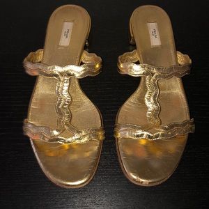 Vintage Prada Gold Sandals